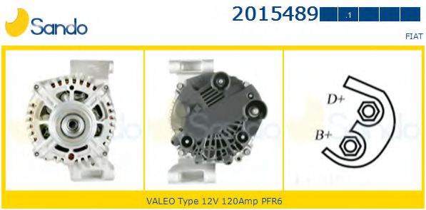 SANDO 2015489.1 Генератор<br >для автомобилей без кондиционера 