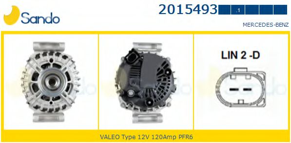 SANDO 2015493.1 Генератор<br >711. 653, 722. 997 