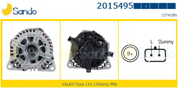 SANDO 2015495.1 Генератор<br >для автомобилей с кондиционером 
