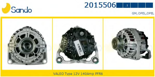 SANDO 2015506.1 Генератор<br >для автомобиля с автоматической коробкой передач 