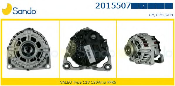 SANDO 2015507.1 Генератор<br >для автомобиля с автоматической коробкой передач 