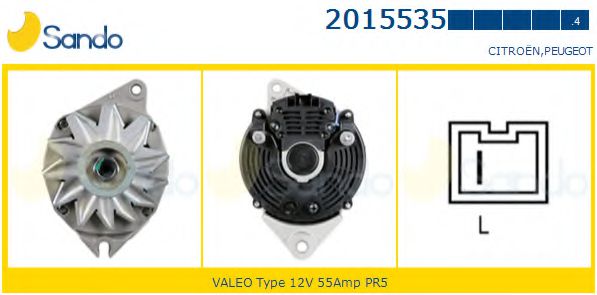 SANDO 2015535.4 Генератор<br >AJZ (XUD7TE) 