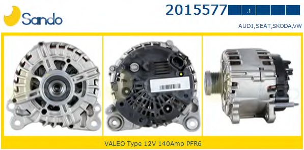 SANDO 2015577.1 Генератор для VOLKSWAGEN PASSAT (Фольксваген Пассат) SANDO 2015577.1 Генератор для VOLKSWAGEN PASSAT (Фольксваген Пассат)