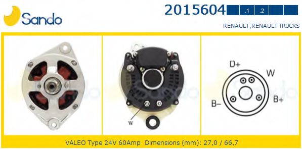 SANDO 2015604.1 Генератор 