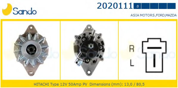 SANDO 2020111.0 Генератор<br >R203 