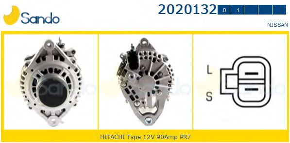 SANDO 2020132.0 Генератор<br >ZD30DDTI 