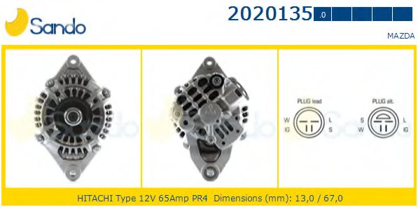 SANDO 2020135.0 Генератор 