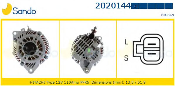 SANDO 2020144.0 Генератор 