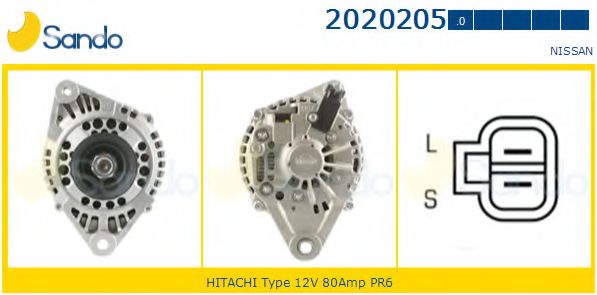 SANDO 2020205.0 Генератор<br >KA24E 