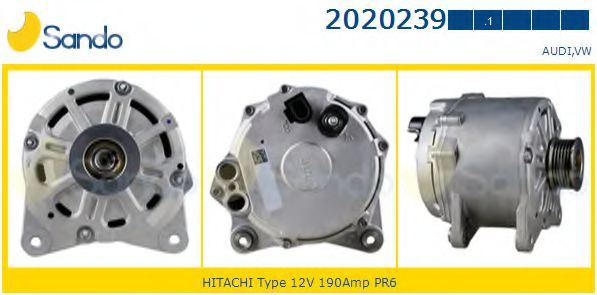 SANDO 2020239.1 Генератор для AUDI Q7 (Ауди Кью 7) SANDO 2020239.1 Генератор для AUDI Q7 (Ауди Кью 7)