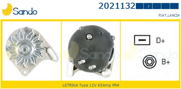 SANDO 2021132.1 Генератор для LANCIA (Лансиа/лянча) SANDO 2021132.1 Генератор для LANCIA (Лансиа/лянча)