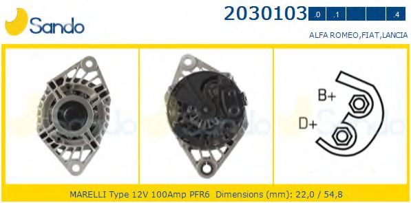 SANDO 2030103.0 Генератор 