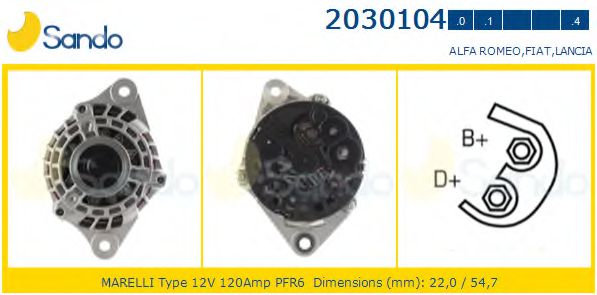 SANDO 2030104.0 Генератор 