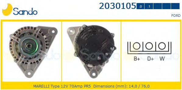 SANDO 2030105.0 Генератор<br >07 1996 