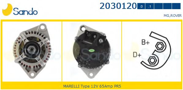 SANDO 2030120.0 Генератор для ROVER 400 (Ровер 400) SANDO 2030120.0 Генератор для ROVER 400 (Ровер 400)