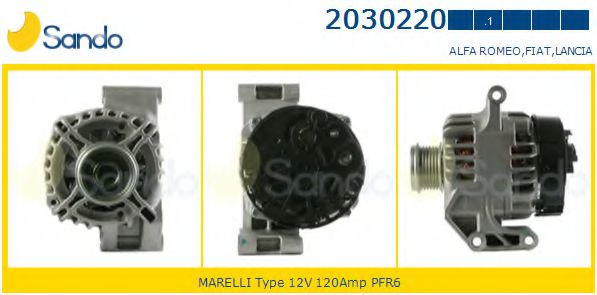 SANDO 2030220.1 Генератор для автомобилей с функцией SANDO 2030220.1 Генератор для автомобилей с функцией
