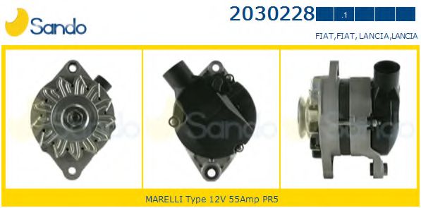 SANDO 2030228.1 Генератор для LANCIA (Лансиа/лянча) SANDO 2030228.1 Генератор для LANCIA (Лансиа/лянча)