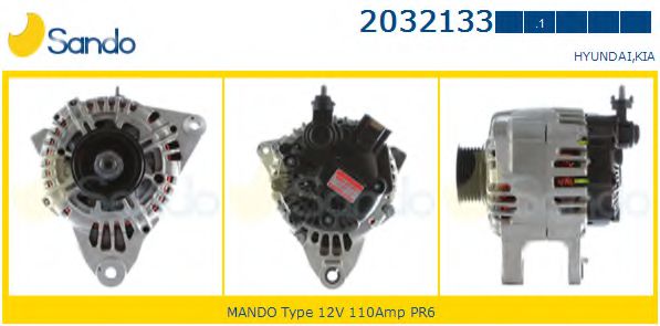 SANDO 2032133.1 Генератор для HYUNDAI SONATA IV (Хендай Соната 4) SANDO 2032133.1 Генератор для HYUNDAI SONATA IV (Хендай Соната 4)