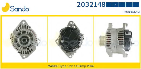 SANDO 2032148.1 Генератор для HYUNDAI EMBERA V (Хендай Эмбэра v) SANDO 2032148.1 Генератор для HYUNDAI EMBERA V (Хендай Эмбэра v)