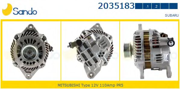 SANDO 2035183.1 Генератор для SUBARU LIBERTY OUTBACK (Субару Либэртъ аутбэк)