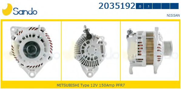 SANDO 2035192.0 Генератор для NISSAN CAMIONES / FRONTIER (Ниссан Cамионэс / фронтиэр) SANDO 2035192.0 Генератор для NISSAN CAMIONES / FRONTIER (Ниссан Cамионэс / фронтиэр)