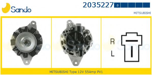 SANDO 2035227.0 Генератор для MITSUBISHI MONTERO (Митсубиши/митсубиси Монтэро) SANDO 2035227.0 Генератор для MITSUBISHI MONTERO (Митсубиши/митсубиси Монтэро)