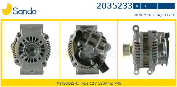 SANDO 2035233.0 Генератор для PEUGEOT (Пежо) SANDO 2035233.0 Генератор для PEUGEOT (Пежо)