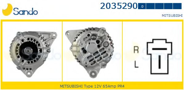 SANDO 2035290.0 Генератор для MITSUBISHI GALANT III (Митсубиши/митсубиси Галант 3) SANDO 2035290.0 Генератор для MITSUBISHI GALANT III (Митсубиши/митсубиси Галант 3)