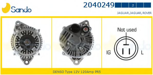 SANDO 2040249.2 Генератор для JAGUAR VANDEN PLAS (Ягуар Vандэн плас) SANDO 2040249.2 Генератор для JAGUAR VANDEN PLAS (Ягуар Vандэн плас)