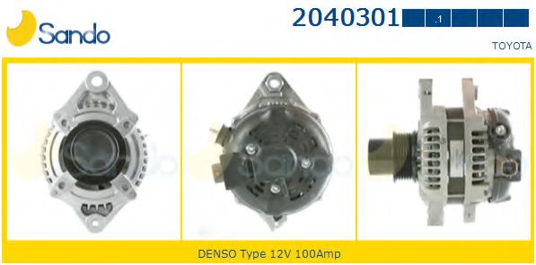 SANDO 2040301.1 Генератор для TOYOTA (Тойота/тоета)
