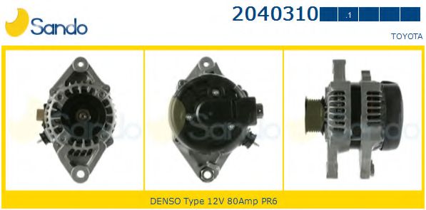 SANDO 2040310.1 Генератор для TOYOTA (Тойота/тоета)