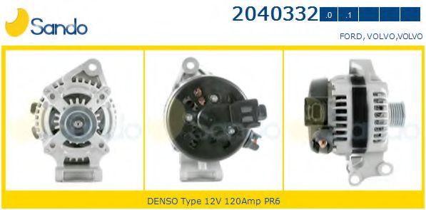 SANDO 2040332.0 Генератор для VOLVO (Вольво) SANDO 2040332.0 Генератор для VOLVO (Вольво)