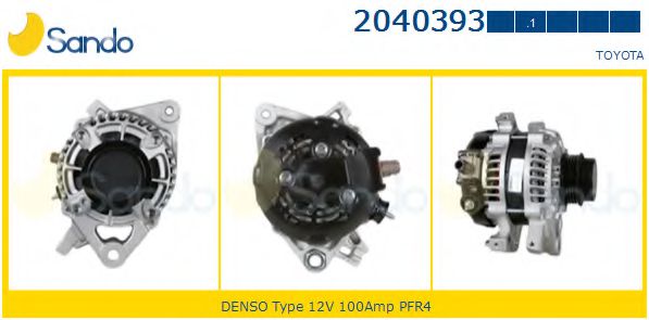 SANDO 2040393.1 Генератор для TOYOTA VITZ (Тойота/тоета Vитз) SANDO 2040393.1 Генератор для TOYOTA VITZ (Тойота/тоета Vитз)