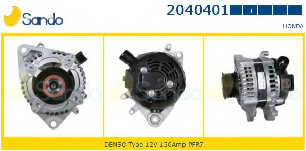 SANDO 2040401.1 Генератор для HONDA CIVIC IX (Хонда Цивик 9)