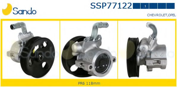 SANDO SSP77122.1 Гидравлический насос, рулевое управление для CHEVROLET CAPTIVA (Шевроле Каптива) SANDO SSP77122.1 Гидравлический насос, рулевое управление для CHEVROLET CAPTIVA (Шевроле Каптива)
