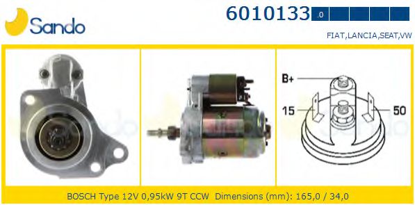 SANDO 6010133.0 Стартер для VOLKSWAGEN JETTA I (Фольксваген Жэтта и) SANDO 6010133.0 Стартер для VOLKSWAGEN JETTA I (Фольксваген Жэтта и)