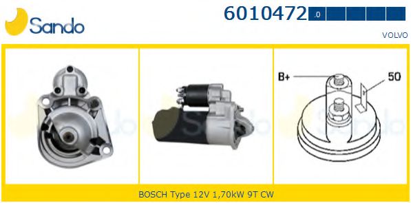 SANDO 6010472.0 Стартер для VOLVO 960 II (Вольво 960 2) SANDO 6010472.0 Стартер для VOLVO 960 II (Вольво 960 2)