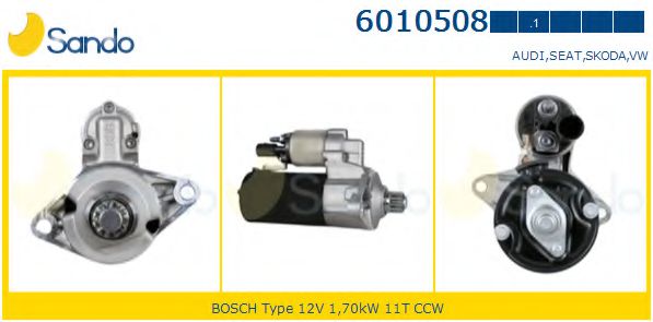 SANDO 6010508.1 Стартер для VOLKSWAGEN JETTA IV (Фольксваген Джетта 4) SANDO 6010508.1 Стартер для VOLKSWAGEN JETTA IV (Фольксваген Джетта 4)