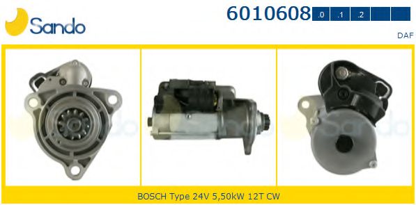 SANDO 6010608.0 Стартер для DAF XF 105 (Даф Xф 105) SANDO 6010608.0 Стартер для DAF XF 105 (Даф Xф 105)