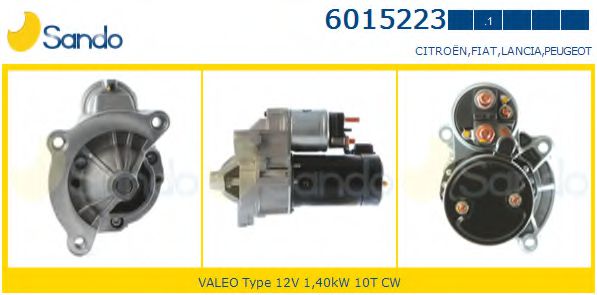 SANDO 6015223.1 Стартер для PEUGEOT 407 (Пежо 407) SANDO 6015223.1 Стартер для PEUGEOT 407 (Пежо 407)