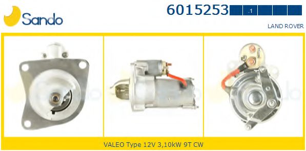SANDO 6015253.1 Стартер для LAND ROVER DEFENDER (Ленд ровер/лэнд ровер Дэфэндэр) SANDO 6015253.1 Стартер для LAND ROVER DEFENDER (Ленд ровер/лэнд ровер Дэфэндэр)