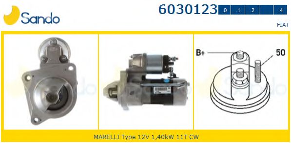 SANDO 6030123.4 Стартер для FIAT (Фиат) SANDO 6030123.4 Стартер для FIAT (Фиат)