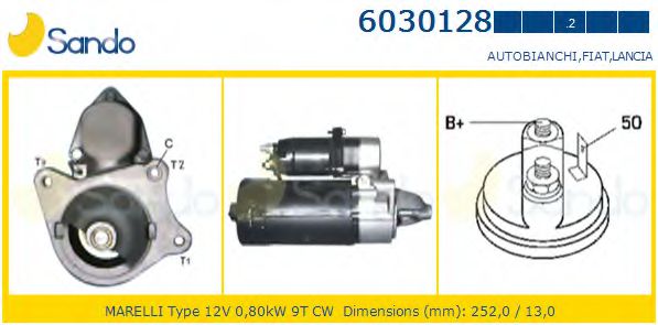 SANDO 6030128.2 Стартер для FIAT STRADA (Фиат Страда) SANDO 6030128.2 Стартер для FIAT STRADA (Фиат Страда)