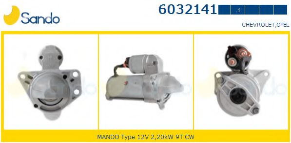 SANDO 6032141.1 Стартер для CHEVROLET CAPTIVA (Шевроле Каптива) SANDO 6032141.1 Стартер для CHEVROLET CAPTIVA (Шевроле Каптива)