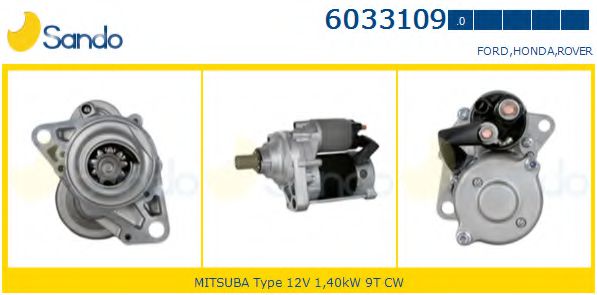 SANDO 6033109.0 Стартер для HONDA PRELUDE III (Хонда Прэлудэ 3) SANDO 6033109.0 Стартер для HONDA PRELUDE III (Хонда Прэлудэ 3)