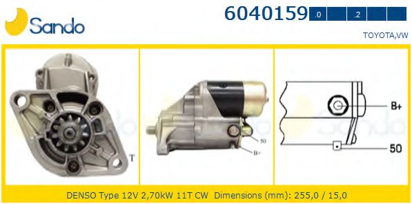 SANDO 6040159.0 Стартер 
