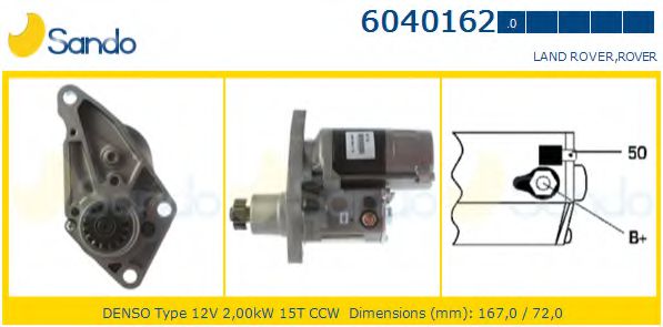 SANDO 6040162.0 Стартер 