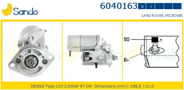SANDO 6040163.0 Стартер 