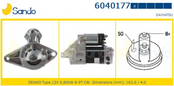 SANDO 6040177.0 Стартер 