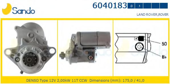 SANDO 6040183.0 Стартер 